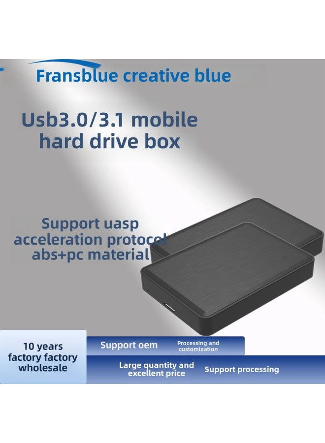 Explosion Models!!!! USB3.0/3.1 Hard Drive Box External Mobile Hard Drive Box Solid State Drive External Box-Color:Black