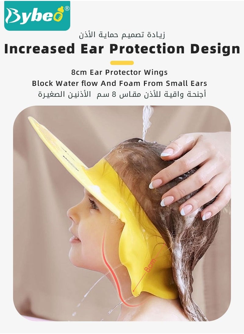 بيبو - 3 قطع من أساسيات غسل الشعر تتضمن من غطاء استحمام للأطفال من السيليكون قابل للتعديل + كوب شامبو وغسيل الشعر وحوض استحمام للأطفال + فرشاة استحمام وشامبو لفروة الرأس للأطفال الصغار - Image 1