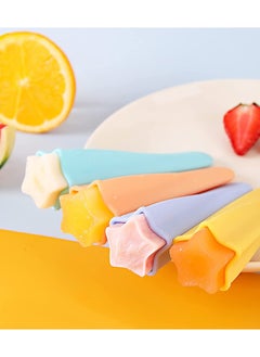 Y&D Silicone Popsicle Molds with Lids, 4 Pieces Ice Pop Molds, Food-grade and Reusable, Make Homemade Cream Yogurt Sticks Jelly Chocolate Quick Freezing Food Treats, Colors (Star)  - Image 3