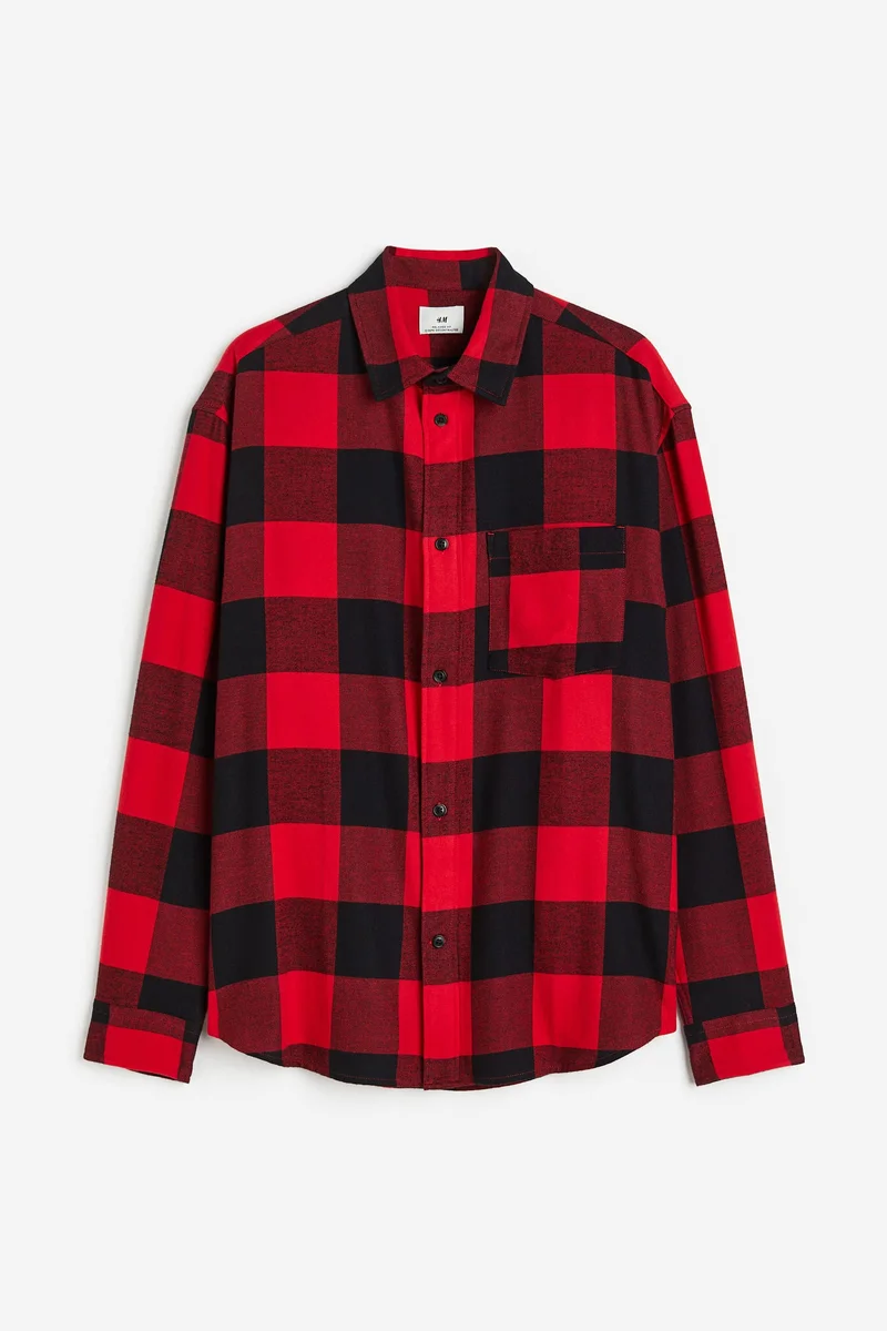 H&M Checked Relaxed Fit Shirt