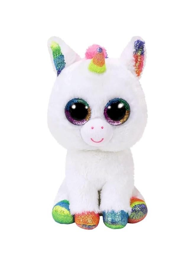 Beanie Baby Pixy White Horse Unicorn Stuffed Animal Plush Doll (6inch) 