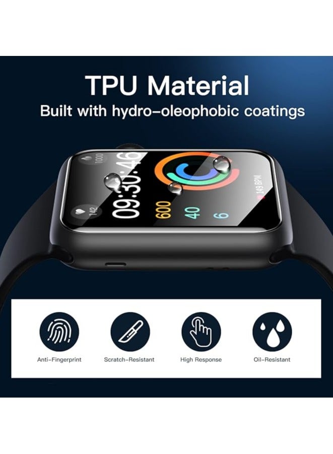 Denx Screen Protector for Apple Watch Series 9-8-7  45mm, Flexible TPU Film, Anti-Scratch HD Clear  - Image 3
