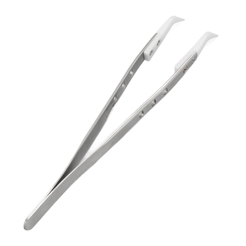 KGX TC002 Electrical Repair Tweezers Stainless Steel Insulation 3 Holes Professional Tweezers Sewing Tweezers Curved Tip - Image 1