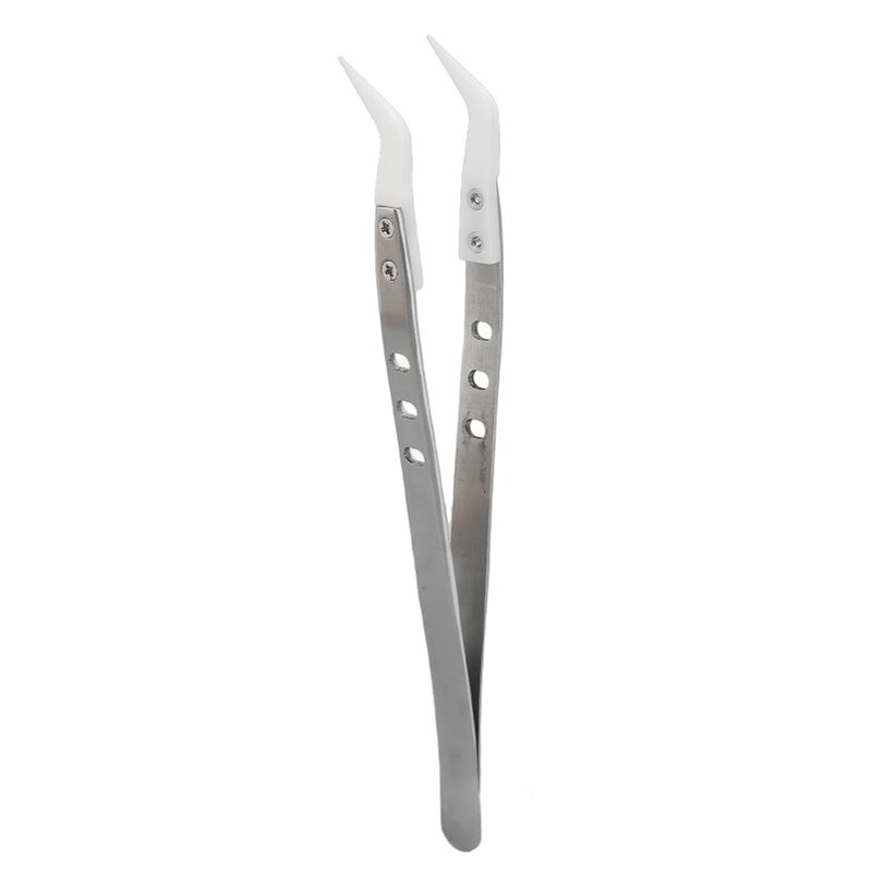 KGX TC002 Electrical Repair Tweezers Stainless Steel Insulation 3 Holes Professional Tweezers Sewing Tweezers Curved Tip - Image 5