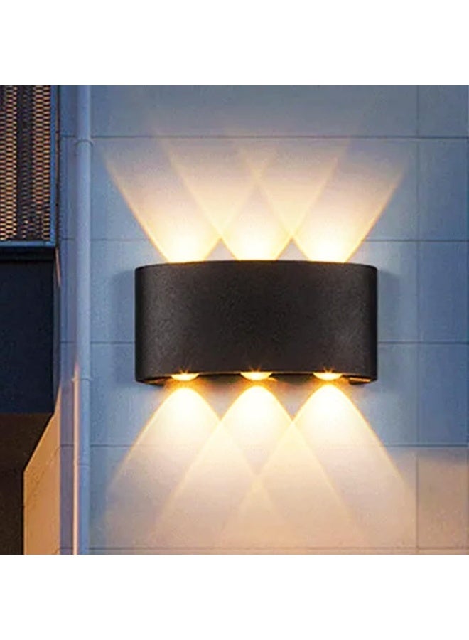 Vmax Outdoor Wall Light,LED Square Up&Down Porch Lights 3000K Warm White Outdoor Modern Wall Sconce Aluminum Porch & Patio Lights Exterior Light Fixture For Garden Backyard Garage (6W Warm light) - Image 1