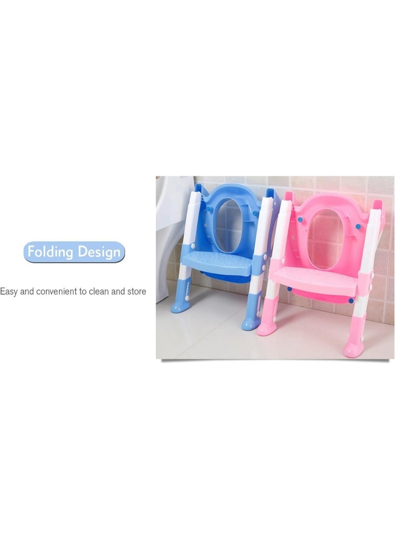 BAYBEE Aura Potty Training Seat with Ladder, Cushioned Handles, Portable Potty Chair for Toddlers - Image 4