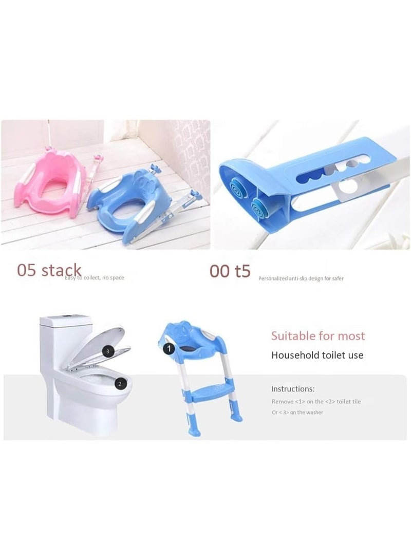 BAYBEE Aura Potty Training Seat with Ladder, Cushioned Handles, Portable Potty Chair for Toddlers - Image 3