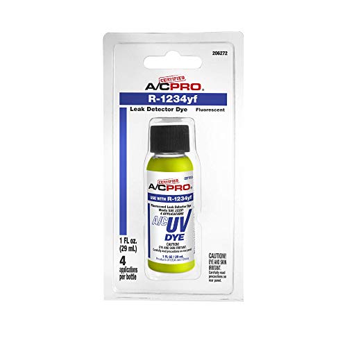 A/C Pro Certified A/C Pro Car Air Conditioner Leak Detector Dye, Leak Detection UV Dye Detects Leaks in R-1234YF AC Systems, 1 Oz - Image 1