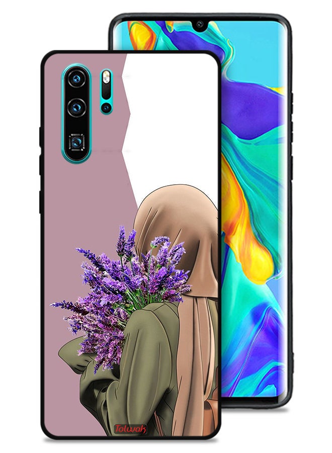 Tolwak غطاء حماية لهاتف هواوي P30 برو مزين بالزهور - Image 1