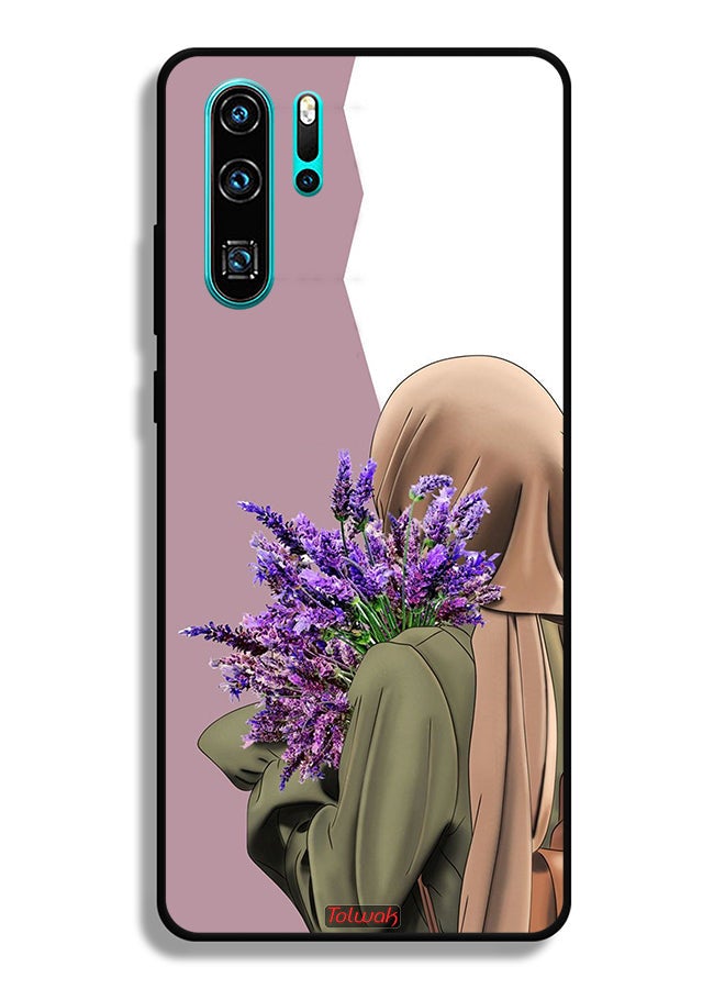 Tolwak غطاء حماية لهاتف هواوي P30 برو مزين بالزهور - Image 2