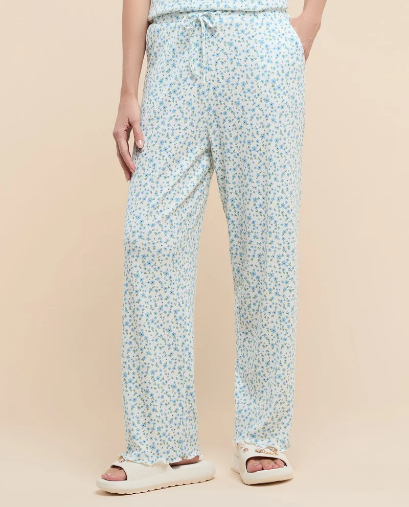 أر أند بي Printed Lounge Pants with Drawstring Waist
