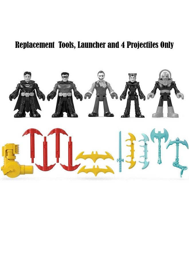 imaginext Replacement Parts for Imaginext Batcave - GMP48 ~ DC Superfriends Super Surround Bat Cave ~ Includes Tools, Launcher and 4 Projectiles,Blue, Yellow, Red - Image 2