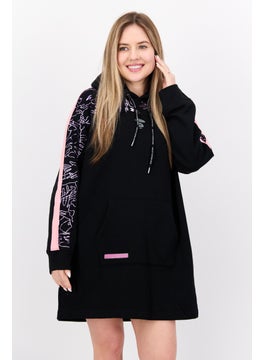 Women Hood Neck Graphic Print Hoodie Sweater Dress, Black - pzsku/Z1C90FF2D9A820A20DF9CZ/45/_/1737641878/8ed43af7-aca7-469d-88e4-ff020617eb3d