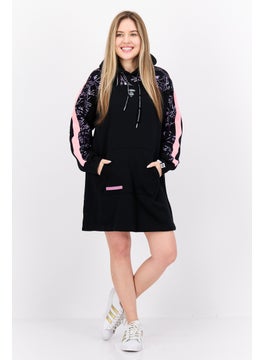 Women Hood Neck Graphic Print Hoodie Sweater Dress, Black - pzsku/Z1C90FF2D9A820A20DF9CZ/45/_/1737641891/c32cddc1-4402-49c1-8882-a15652098f6f