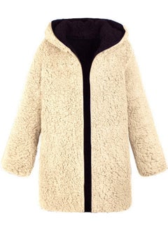 1Tarz 1Style Plush Double-Sided Winter Women's Furry Jacket WS04CREAM  - Image 2