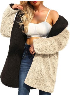 1Tarz 1Style Plush Double-Sided Winter Women's Furry Jacket WS04CREAM  - Image 3