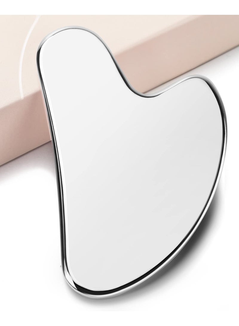 Stainless Steel Gua Sha Massage Tool - Facial Exfoliation and Treatment - Image 2