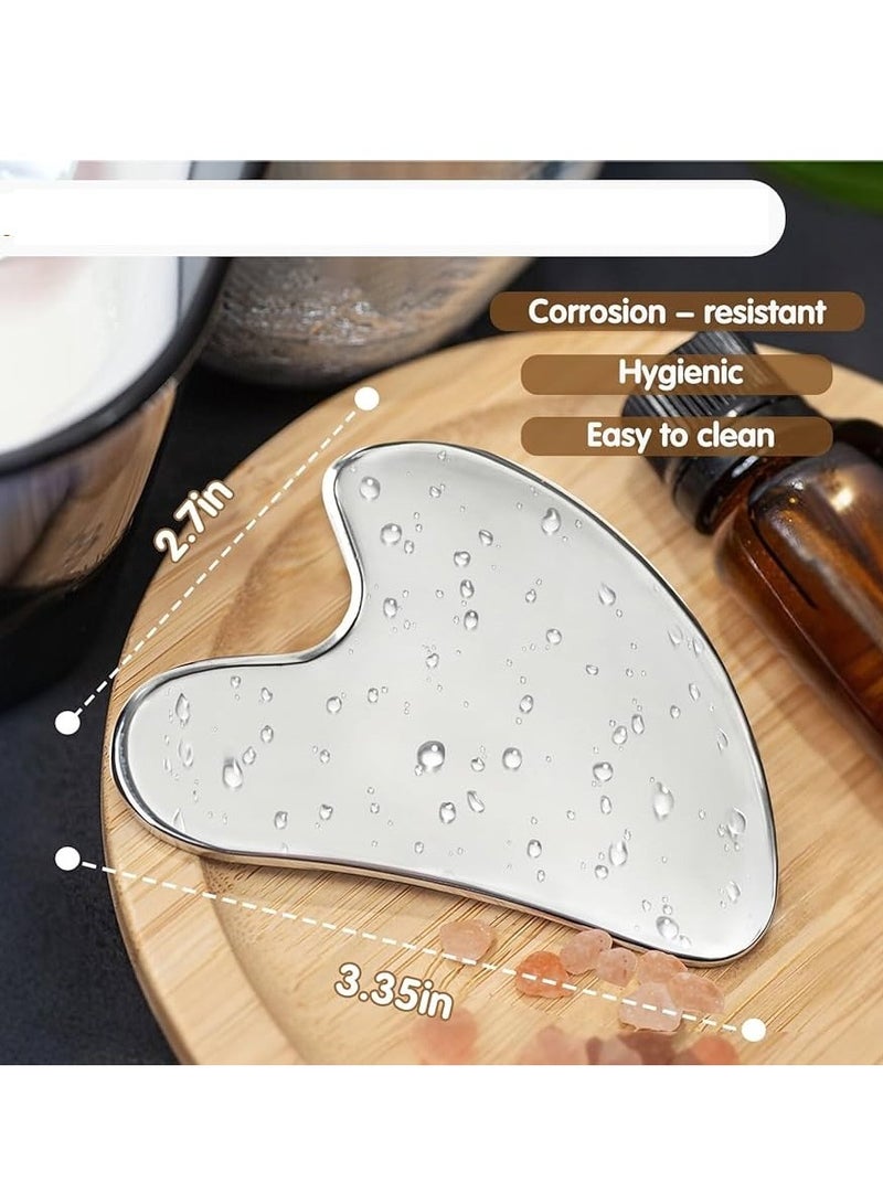 Stainless Steel Gua Sha Massage Tool - Facial Exfoliation and Treatment - Image 4