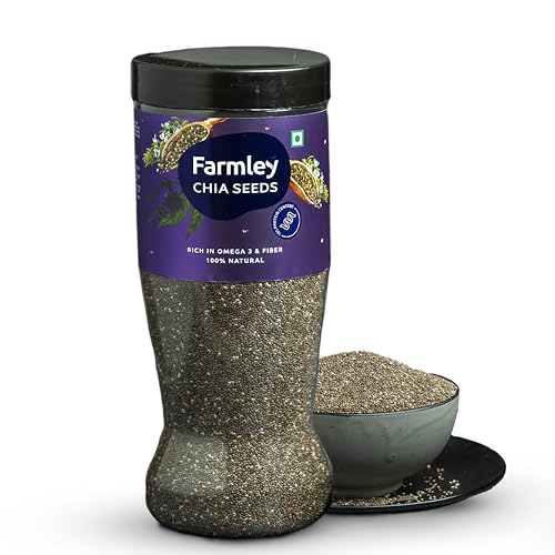 Farmley Chia Seeds | 2.20 lbs, 35.26 oz | Premium Raw Chia Seeds, Natural Whole Raw Black Superfood, Plant Based Protein, Chia Seed with High Source of Fiber Including Omega 3, Vegan (Pack of 1) - Image 1
