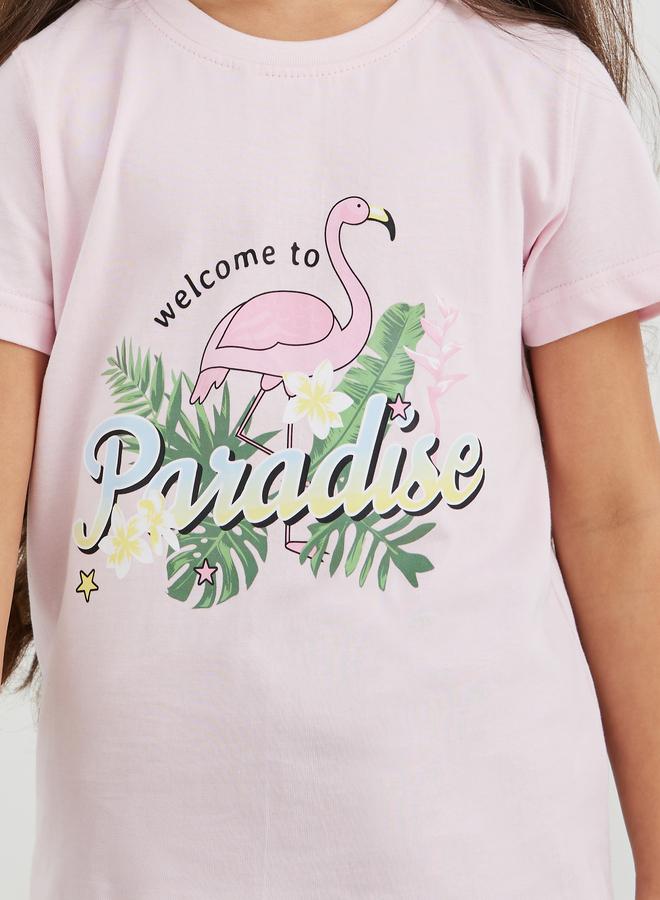 ستايلي تيشيرت ستايلي بطبعة جرافيك ورقبة دائرية - Image 3