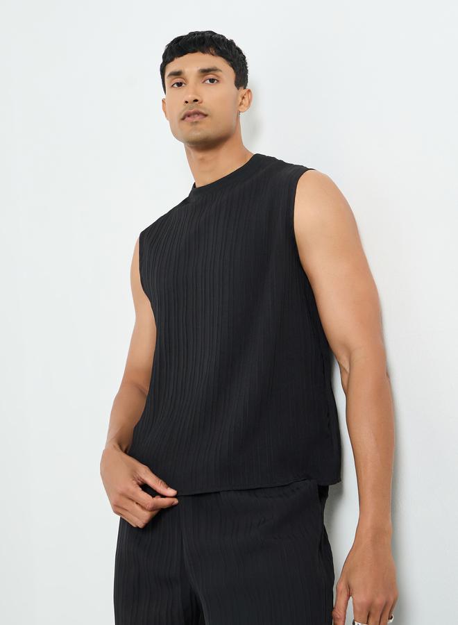 Take Two Men Solid Sleeveless Tank and Pants Set - Image 2