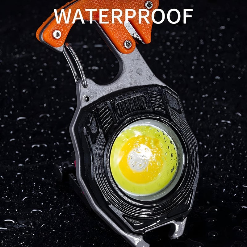 Portable Flashlight - Compact Multi-Tool with Rechargeable Keychain Light, 7 Light Modes, Electric Lighter, Seatbelt Cutter, Screwdriver, and Whistle for Outdoor and Emergency Use - Image 5