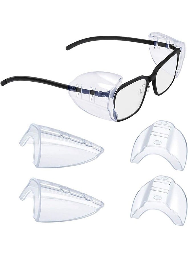 2 Pairs of Slip-On Transparent Side Shields for Prescription Eyeglasses – Safety Protection for Small to Medium Frames, Clear Eyewear Shields for Dust, Wind, and Debris Prevention - pzsku/Z1C91307D003BA8AD4CAAZ/45/_/1731489188/08a88bf3-52a2-4b06-969a-3f33f36d6cfb