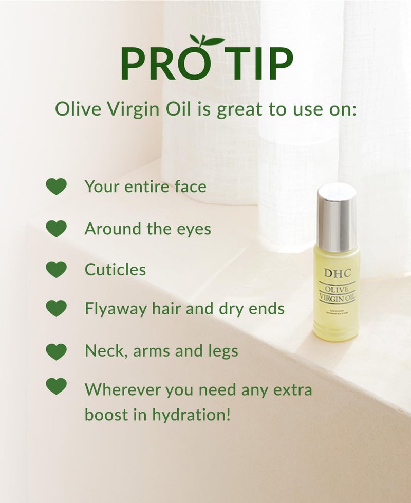 DHC Olive Virgin Oil and Olive Virgin Oil Mini, Facial Moisturizer, Hydrating, Nourishing, Lightweight, Fragrance and Colorant Free, All Skin Types, 1 fl. oz. and 0.16 fl. oz. - Image 4