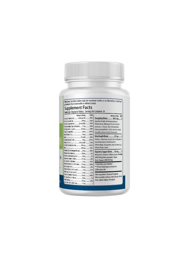 PURE Adult Multivitamin with Vitamins A, C, D3, B12, Minerals, Digestive Enzymes, 90 Capsules, 30 Servings, Energy & Wellness Support - Image 2