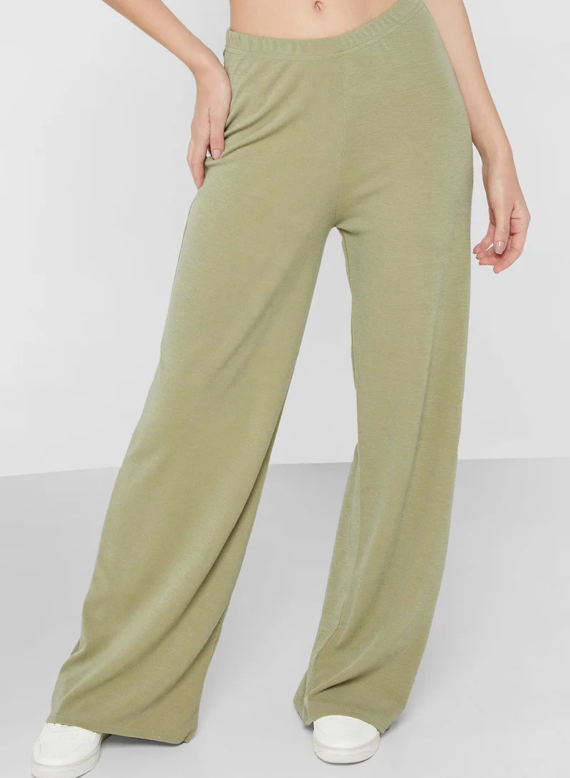 NASTY GAL Knitted Crop Top & Pants Set