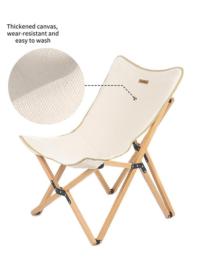 Naturehike Q-9E Outdoor Wooden Folding Chair | Large Portable Camping Chair | Durable Steel Frame & Oxford 600D Fabric | Burlywood - Image 2