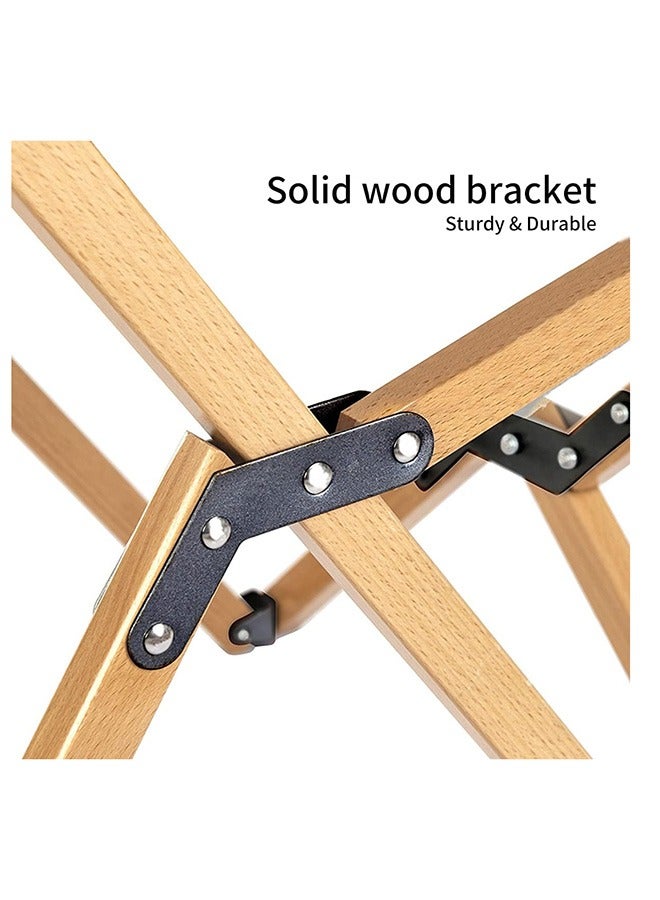 Naturehike Q-9E Outdoor Wooden Folding Chair | Large Portable Camping Chair | Durable Steel Frame & Oxford 600D Fabric | Burlywood - Image 4