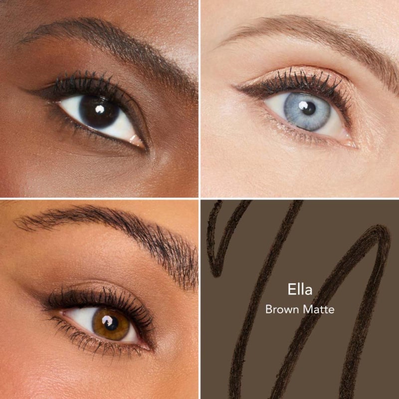 Thrive Causemetics Infinity Waterproof Eyeliner Pencil, Built In Sharpener & Smudge Tip, Long Lasting, Smudge Proof, Hyaluronic Acid & Shea Butter, Vegan & Cruelty Free, Ella (Brown Matte) - Image 3