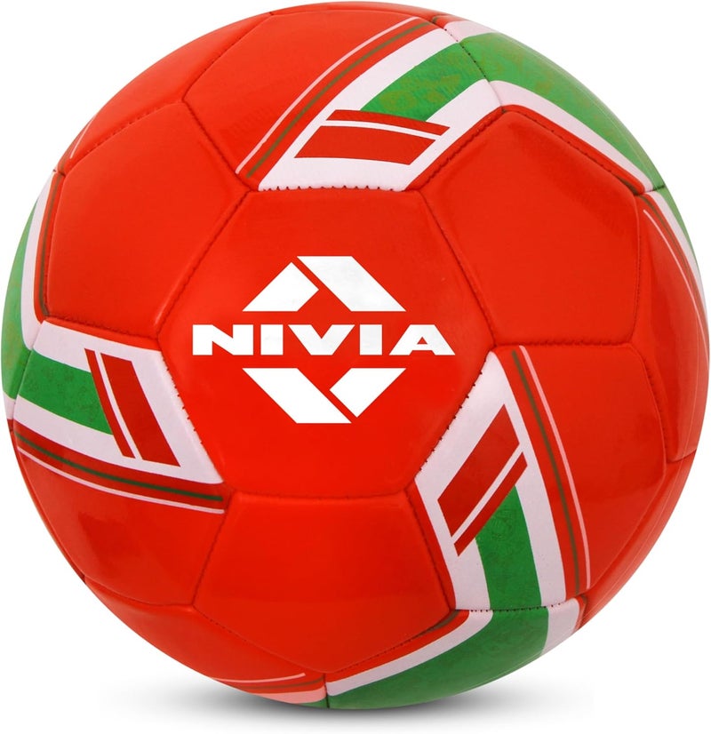 نيفيا كرة قدم نيفيا سبينر مخيطة آليًا (البرتغال)، 32 لوحة، كرة قدم مخيطة من مادة البولي فينيل كلوريد، كرة قدم للتدريب والترفيه للمبتدئين، مقاس كرة القدم - 5 (متعدد الألوان) - Image 1