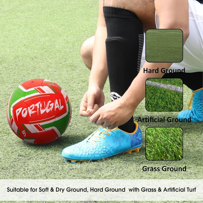 نيفيا كرة قدم نيفيا سبينر مخيطة آليًا (البرتغال)، 32 لوحة، كرة قدم مخيطة من مادة البولي فينيل كلوريد، كرة قدم للتدريب والترفيه للمبتدئين، مقاس كرة القدم - 5 (متعدد الألوان) - Image 5