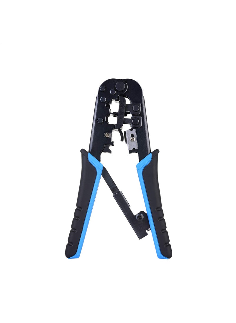 Cable Matters Cable Matters Modular RJ45 Crimp Tool (Ethernet Crimper) with Built-in Wire Cutter and Stripper - 10-Pack Cat6 RJ45 Connectors Included  - Image 1