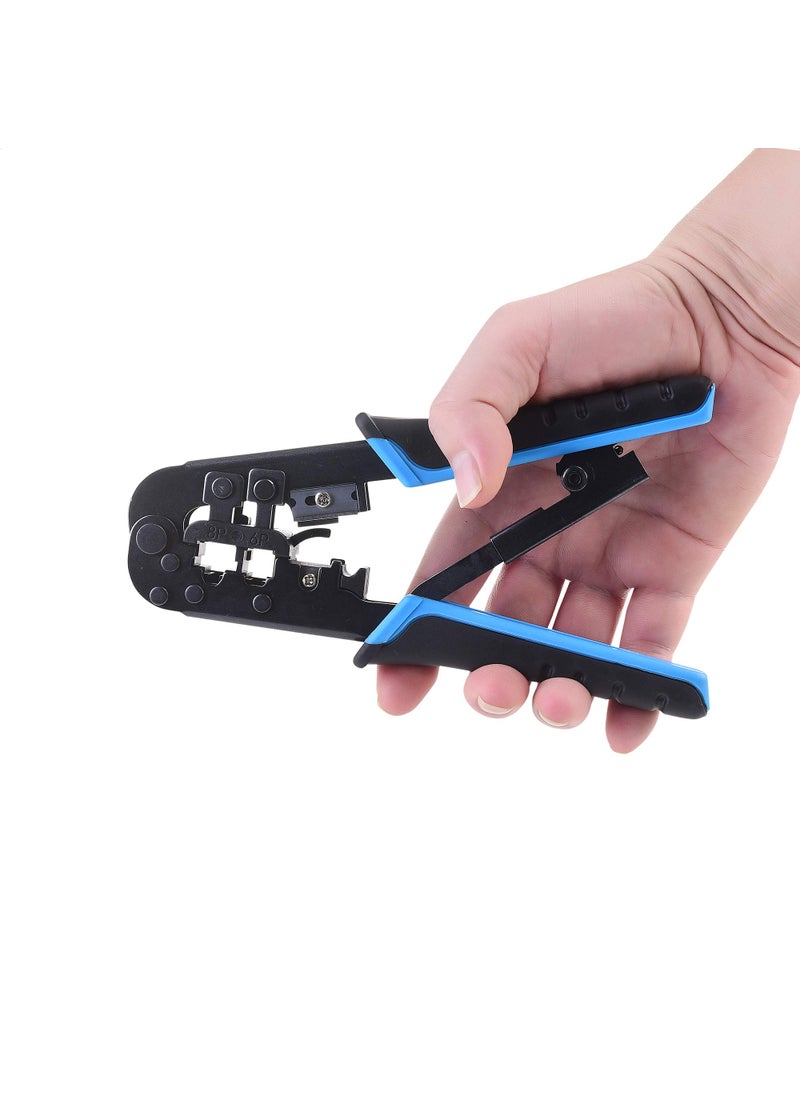 Cable Matters Cable Matters Modular RJ45 Crimp Tool (Ethernet Crimper) with Built-in Wire Cutter and Stripper - 10-Pack Cat6 RJ45 Connectors Included  - Image 3