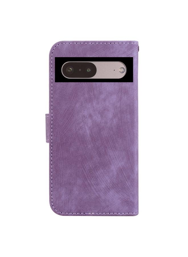 Green Tiger Case For Google Pixel 7 Little Tiger Embossed Leather Phone Case - Image 3