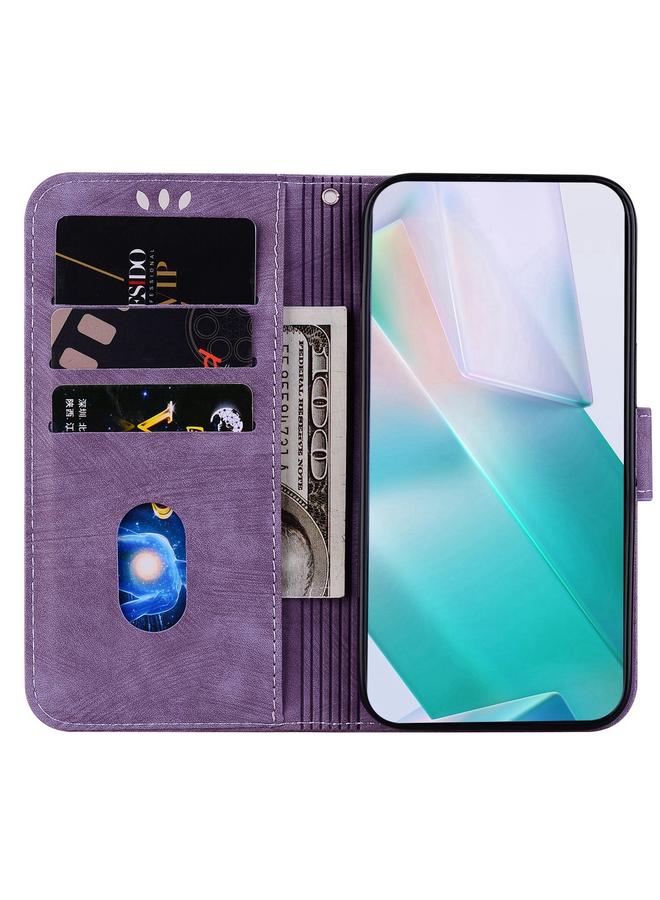 Green Tiger Case For Google Pixel 7 Little Tiger Embossed Leather Phone Case - Image 4