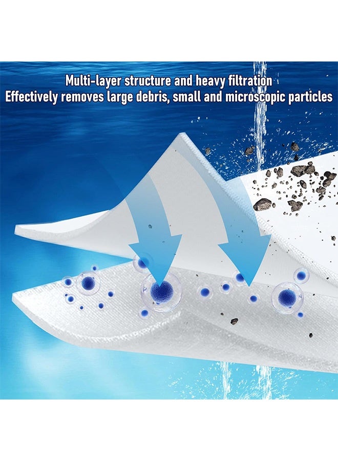 GMORO Aquarium Filter Pad, Cut to Size Fish Tank Sponge, 100cm x 40cm, Wool Media Filter Foam for Aquariums and Ponds, Suitable for Freshwater and Saltwater - Image 2