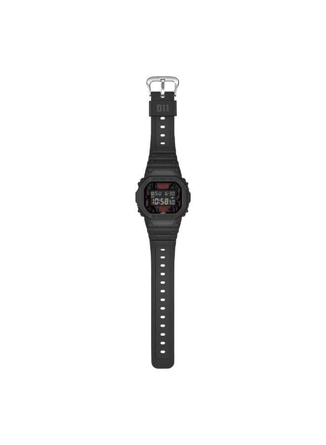 كاسيو ساعة كاسيو جي شوك DW-5600STT-1DR الرقمية للرجال | مقاومة للصدمات | مقاومة للماء حتى 200 متر | إضاءة LED خلفية | ساعة إيقاف ومؤقت تنازلي | سوار راتنج أسود - Image 3