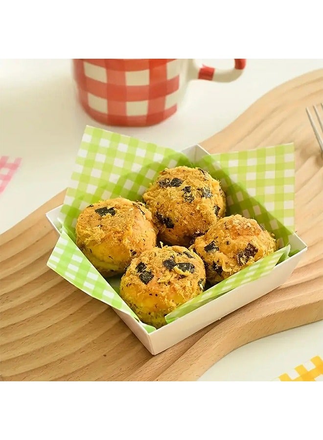 100-Piece Bread Sandwich Burger Fries Food Grade Oil Proof Paper, Wrapping Baking Tools, Cake Packaging Paper 18x18cm - Image 3