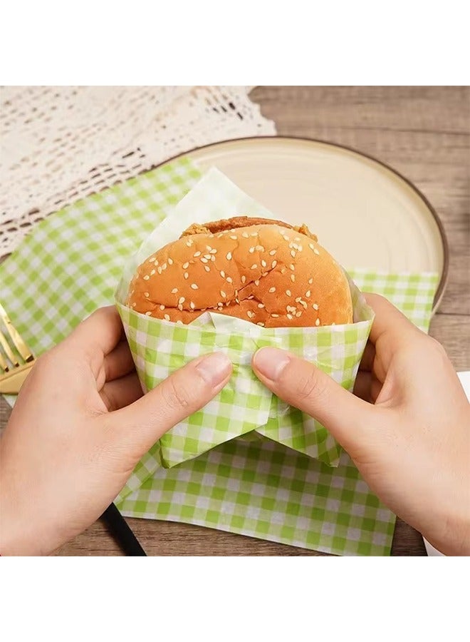 100-Piece Bread Sandwich Burger Fries Food Grade Oil Proof Paper, Wrapping Baking Tools, Cake Packaging Paper 18x18cm - Image 4