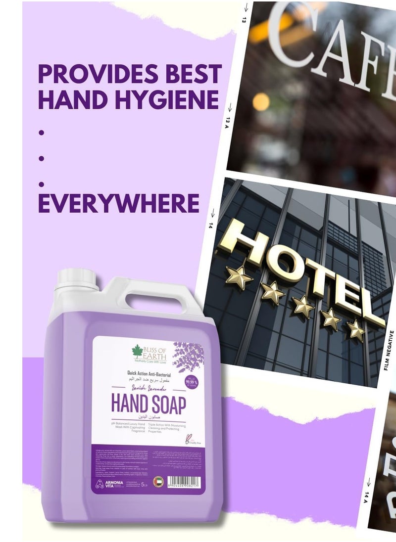 BLISS OF EARTH Hand Wash Refill Liquid, Refreshing Luxury Lily & Lavish Lavender Combo,10 Litres.  - Image 5