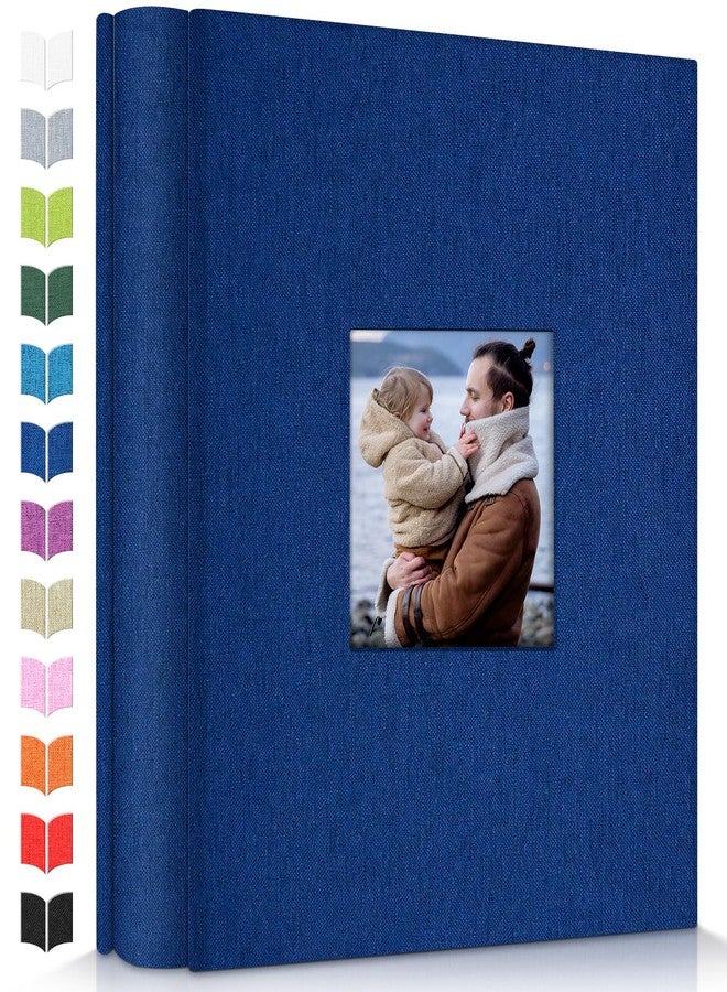 Artfeel ألبوم صور Artfeel مقاس 4x6 بوصة مع 600 جيب، ألبومات صور قابلة للإدخال، كتاب ذكريات بغلاف من الكتان مع نافذة أمامية، كتاب صور عمودي بصفحات بيضاء لحفلات الزفاف، والعائلة، والذكرى السنوية، والأطفال، والإجازات - Image 1