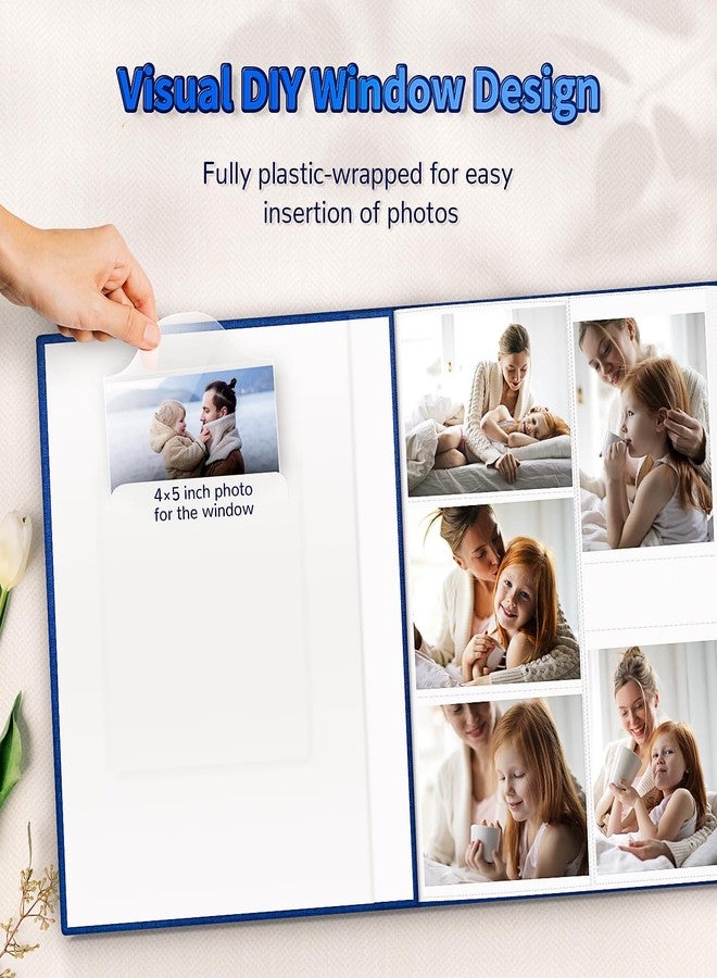 Artfeel ألبوم صور Artfeel مقاس 4x6 بوصة مع 600 جيب، ألبومات صور قابلة للإدخال، كتاب ذكريات بغلاف من الكتان مع نافذة أمامية، كتاب صور عمودي بصفحات بيضاء لحفلات الزفاف، والعائلة، والذكرى السنوية، والأطفال، والإجازات - Image 2
