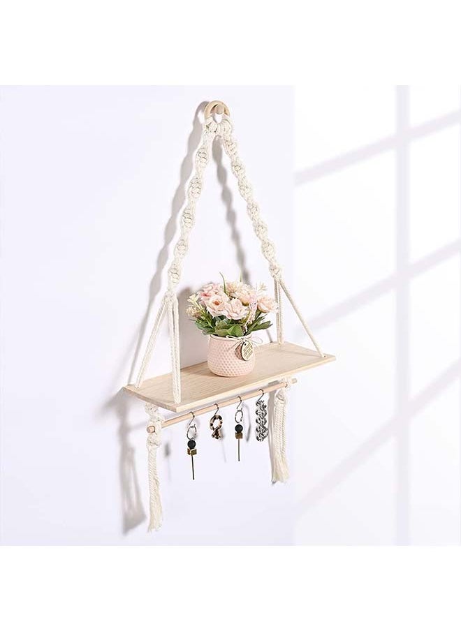 Antikiano Macrame Indoor Wall Hanging Shelf Hand Woven Bohemian Décor 76-86  - Image 2