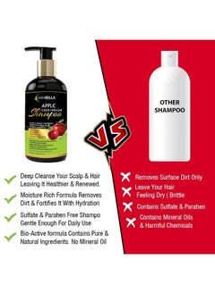 MAXBELLA Apple Cider Vinegar Hair Shampoo 300Mlhair Conditioner 300Ml & Hair Oil 200Ml No Paraben & Mineral Oilfor Men And Women Combo (3 Items In The Set)  - Image 4