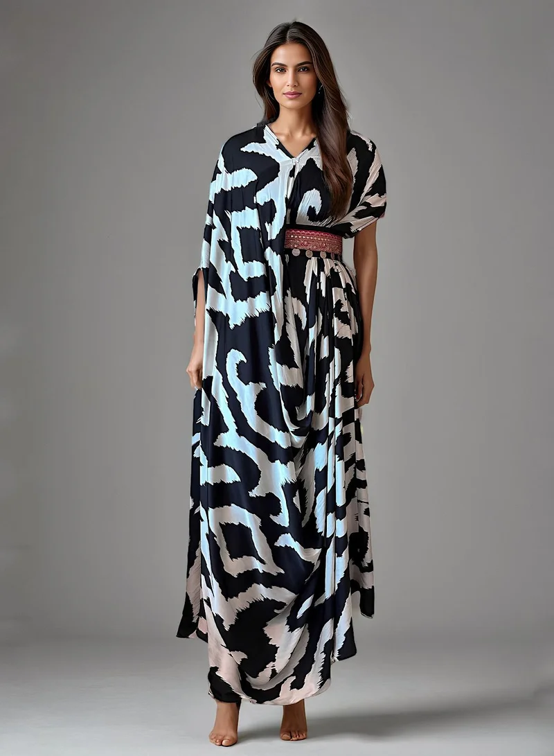 ECSTACY Pleated tie dress