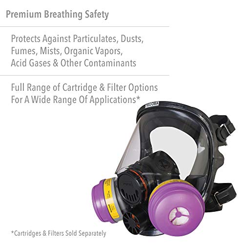 NORTH Honeywell North 7600 Series Niosh-Approved Full Facepiece Silicone Respirator, Small (760008AS) - Image 2